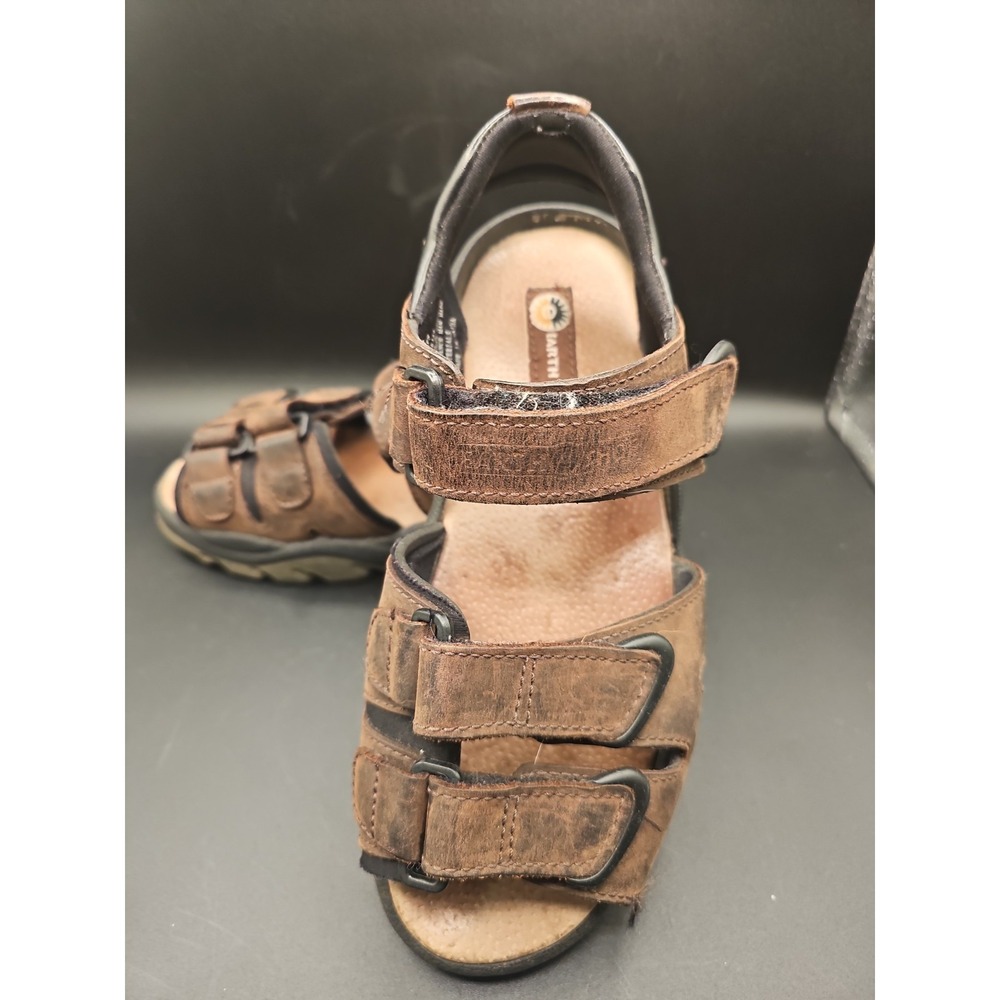 Earth Spirit Mens Hiking Sandal Gelron CushionWalking Leather Brown Size 8 DD
